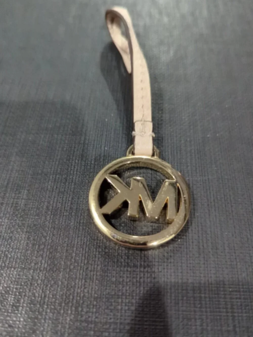 Michael Kors Bag Charm with Leather Strap Gold